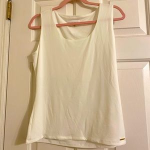 Calvin Klein jersey knit ivory top, size M